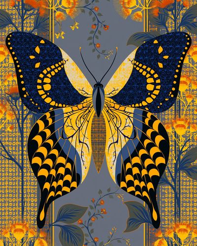 Art Nouveau Butterfly Poster. poster