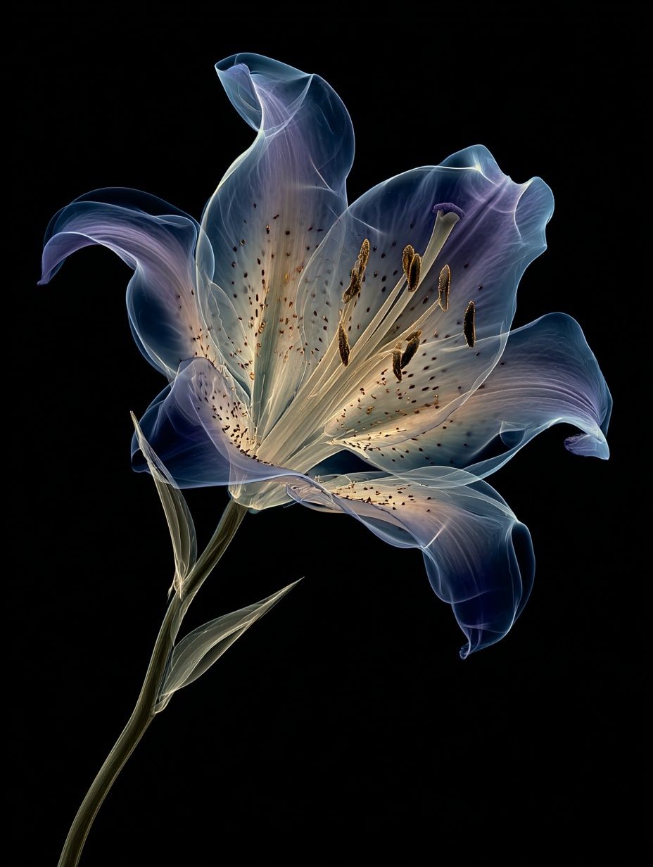 Translucent Lily Botanical Print. poster — botanical art