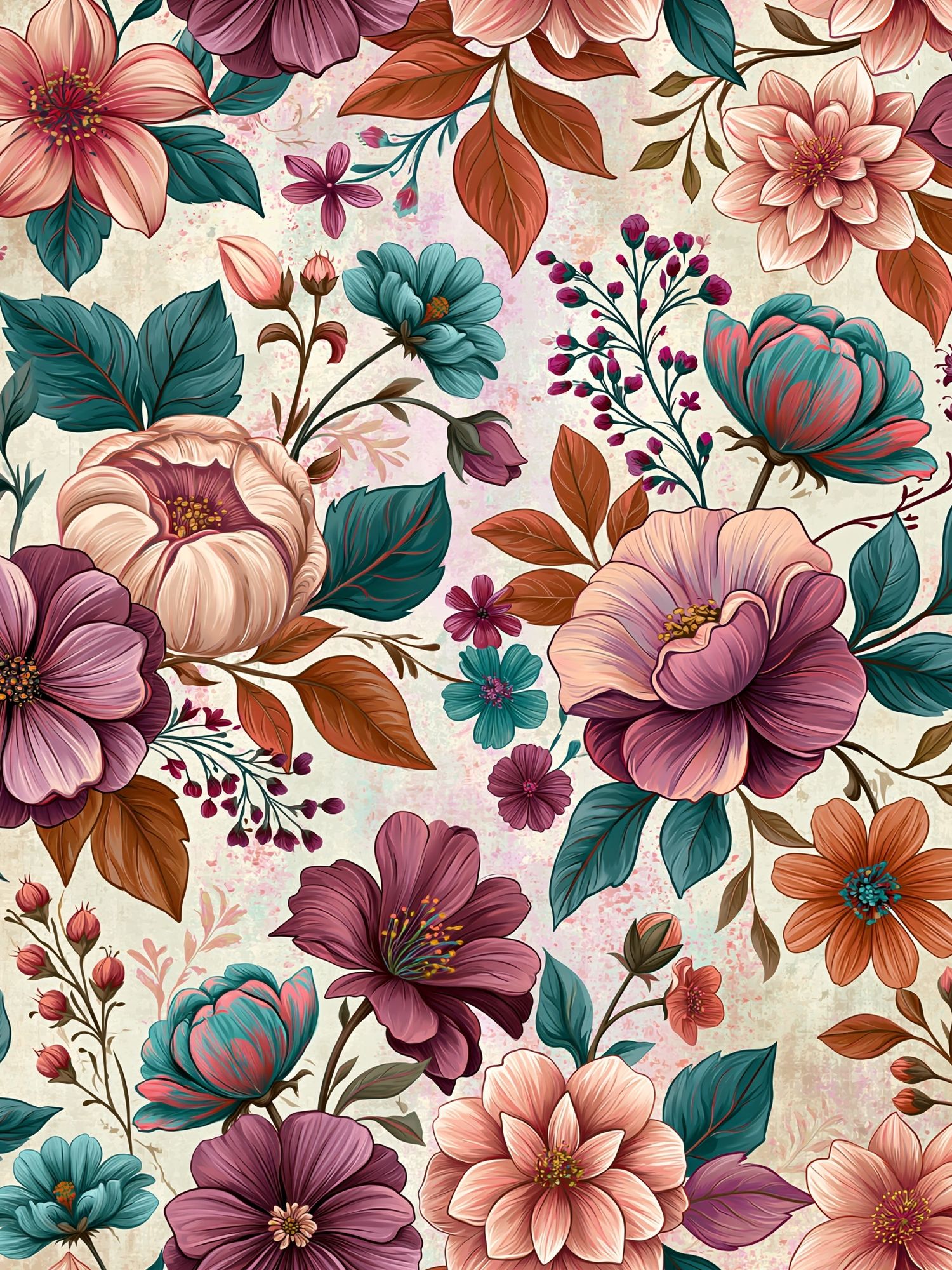 Vintage Floral Garden Poster. poster — botanical art