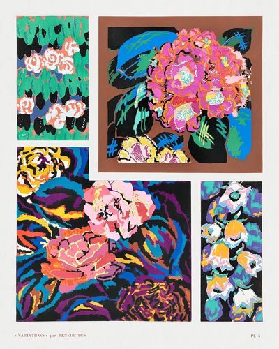 Flower vintage art deco pattern.