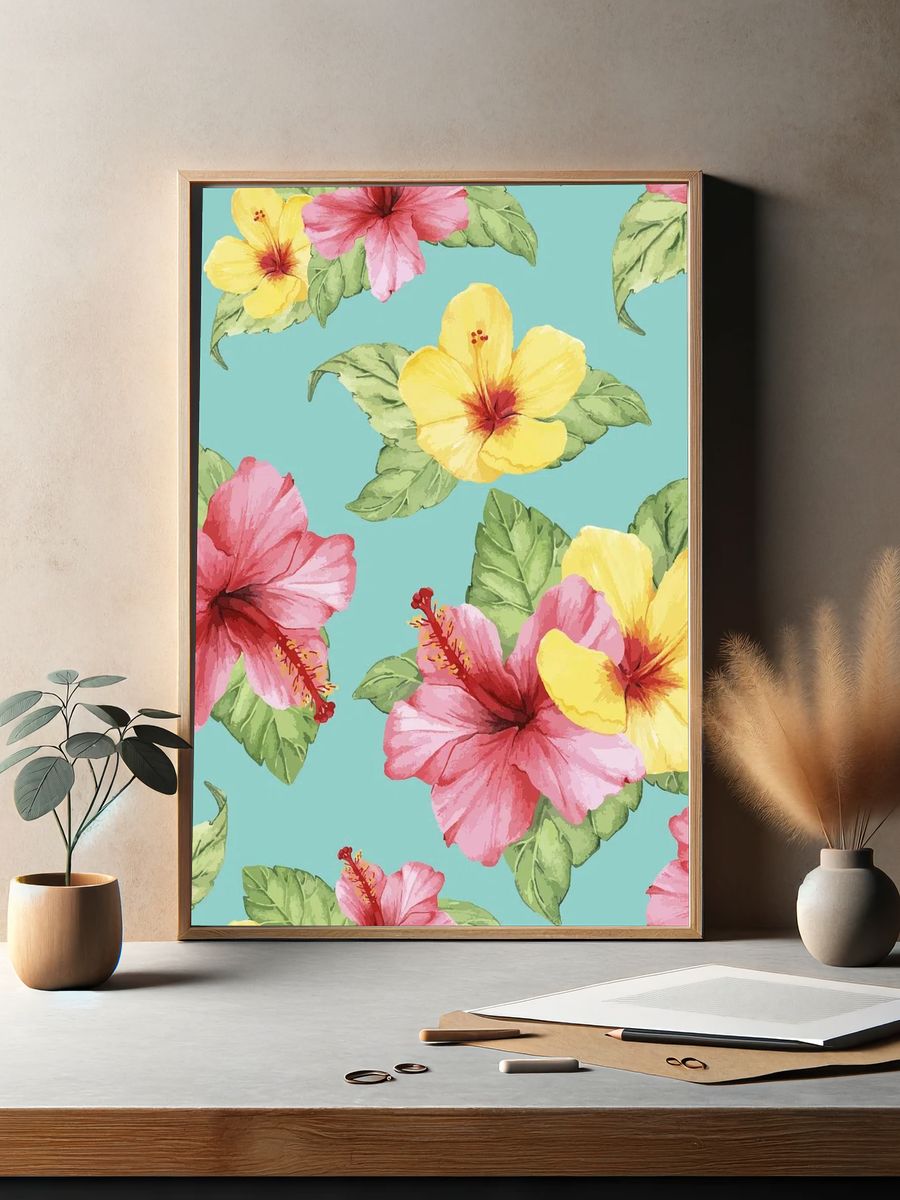 Cacao Botanical Illustration Poster. — room view 2