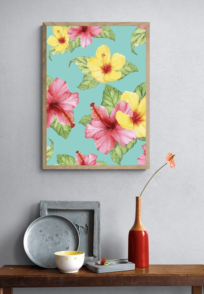 Cacao Botanical Illustration Poster. — room view 3