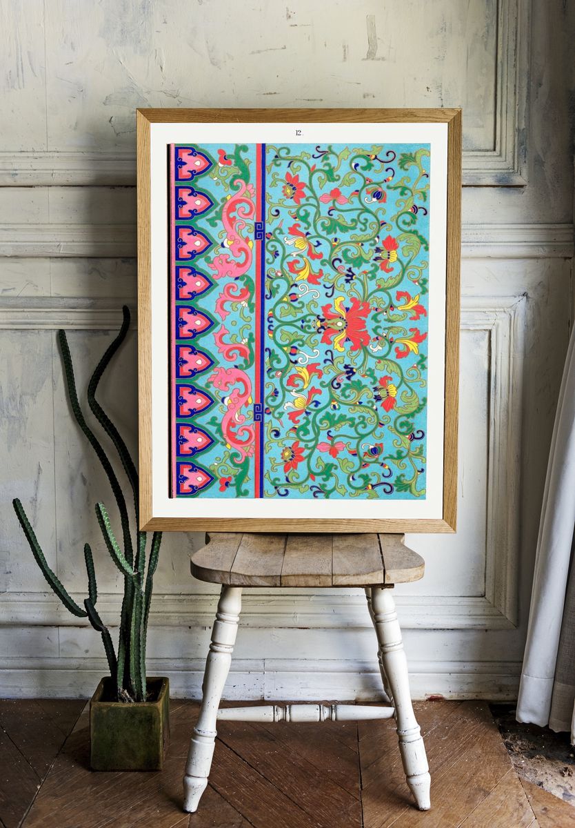 Persian Floral Ornament Print. — room view 1