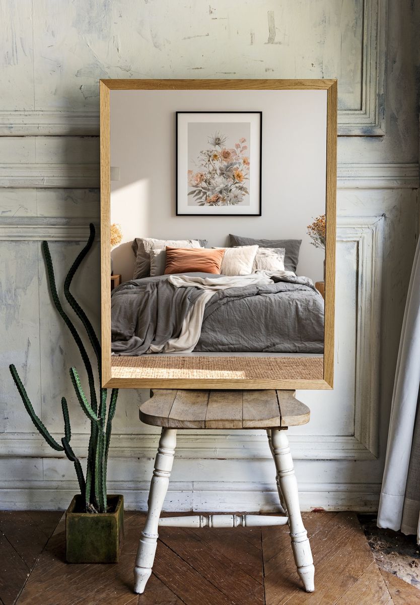 Soft Floral Bouquet Watercolor Print. room preview
