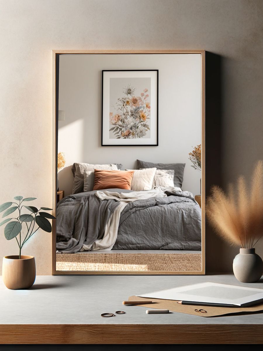 Soft Floral Bouquet Watercolor Print. — room view 2