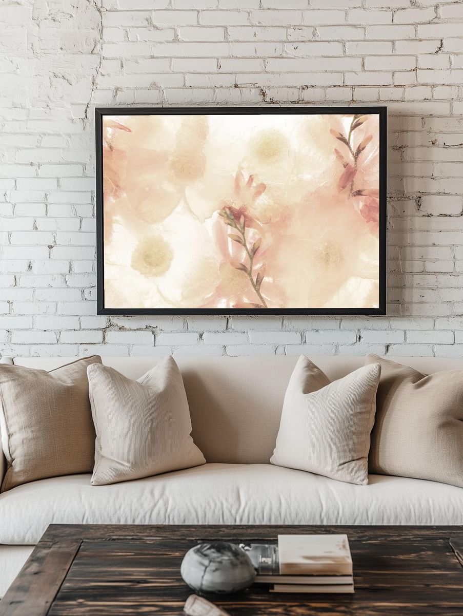 Beige anemone flower background room preview
