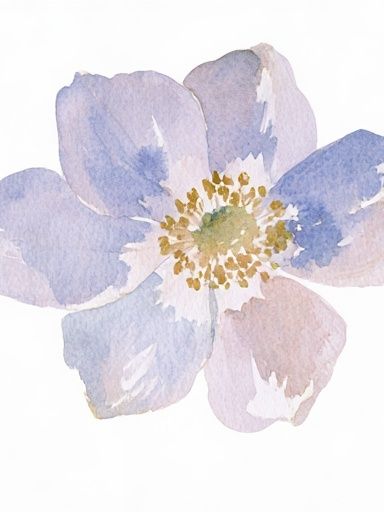 Pastel Blossom Watercolor Print. poster detail