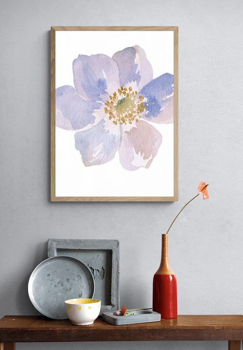 Pastel Blossom Watercolor Print. — room view 3