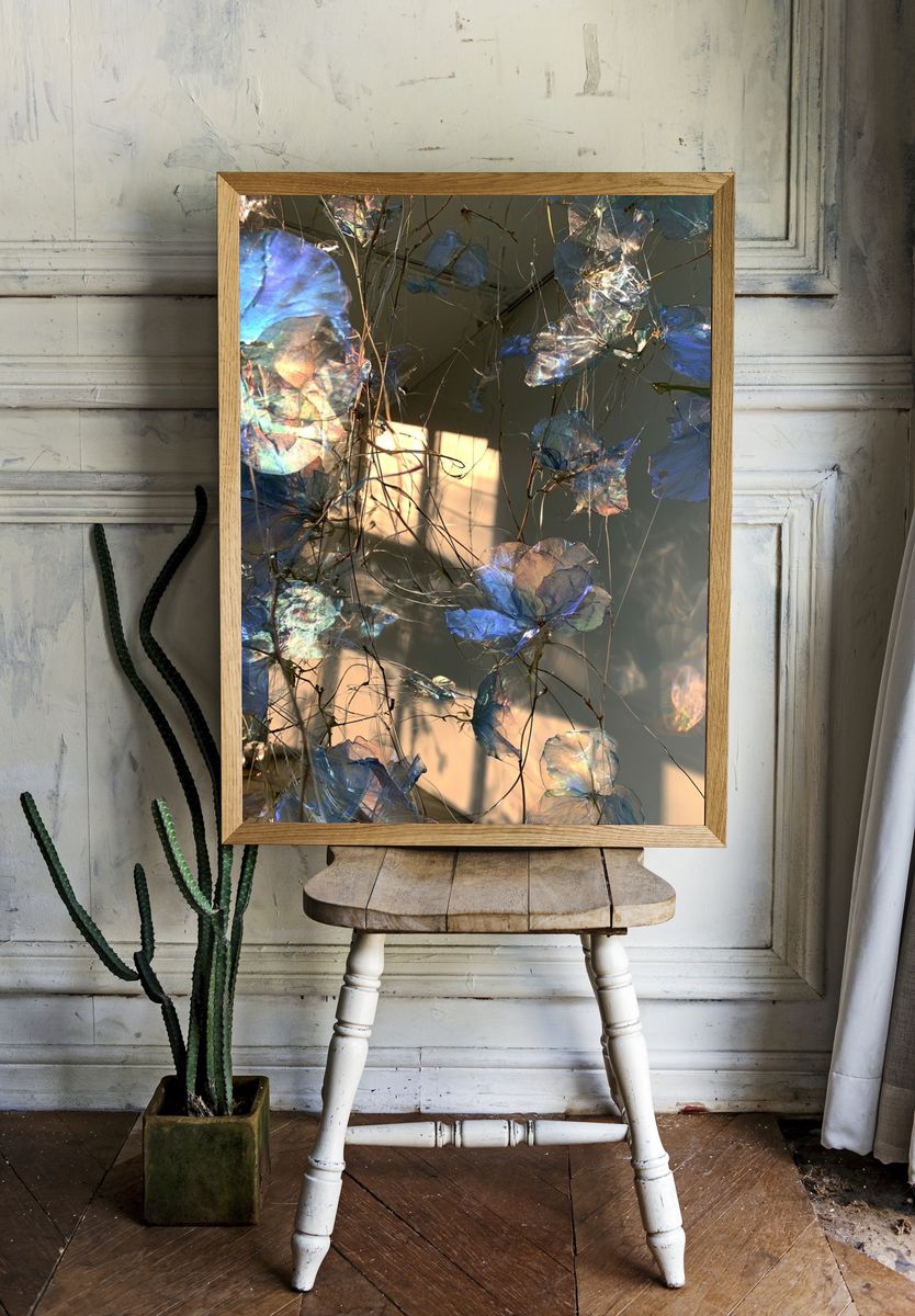 Iridescent Floral Installation Poster. room preview