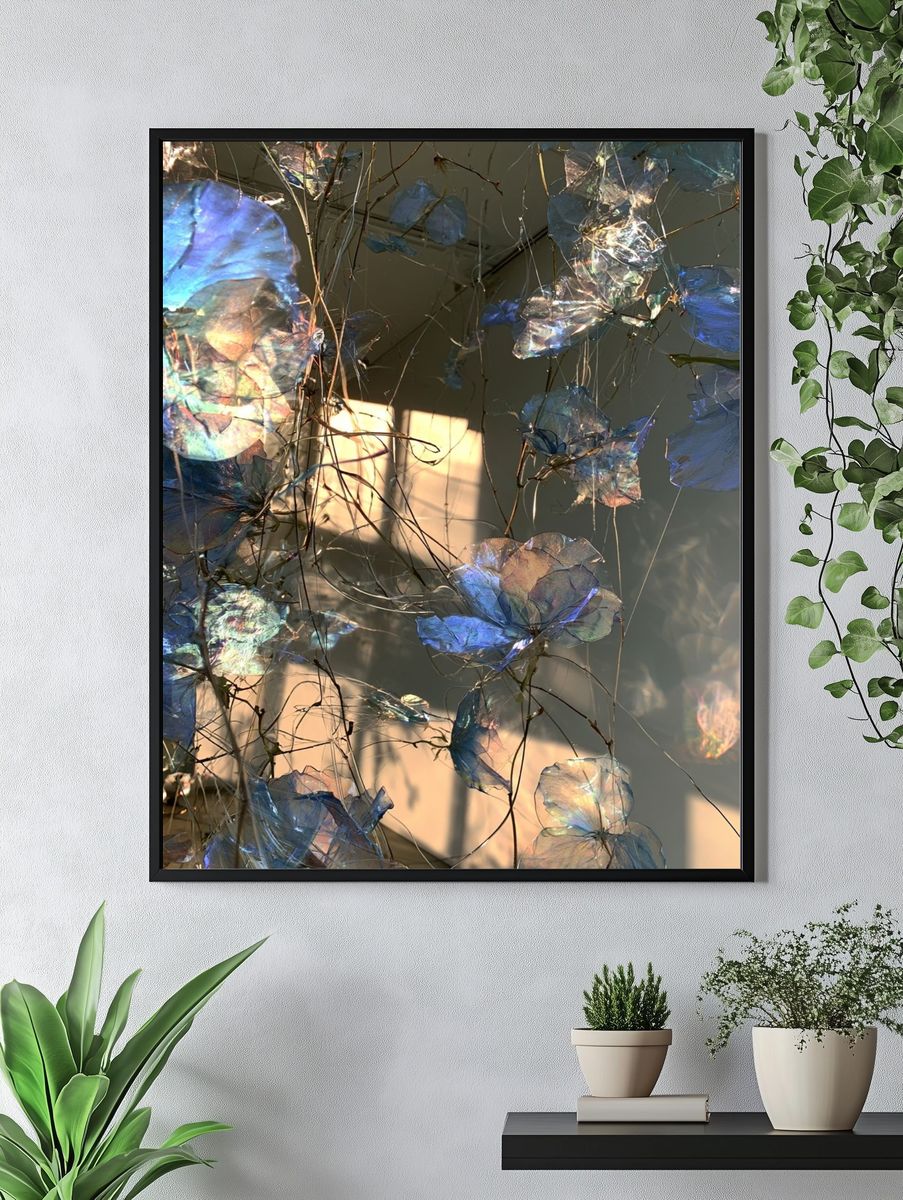 Iridescent Floral Installation Poster. — room view 4