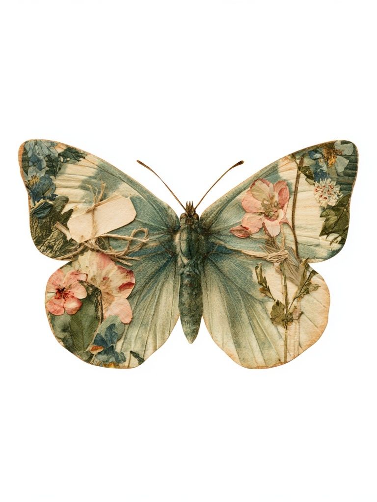 Botanical Butterfly Illustration Poster. poster detail