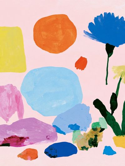 Pastel Floral Abstract Poster. poster
