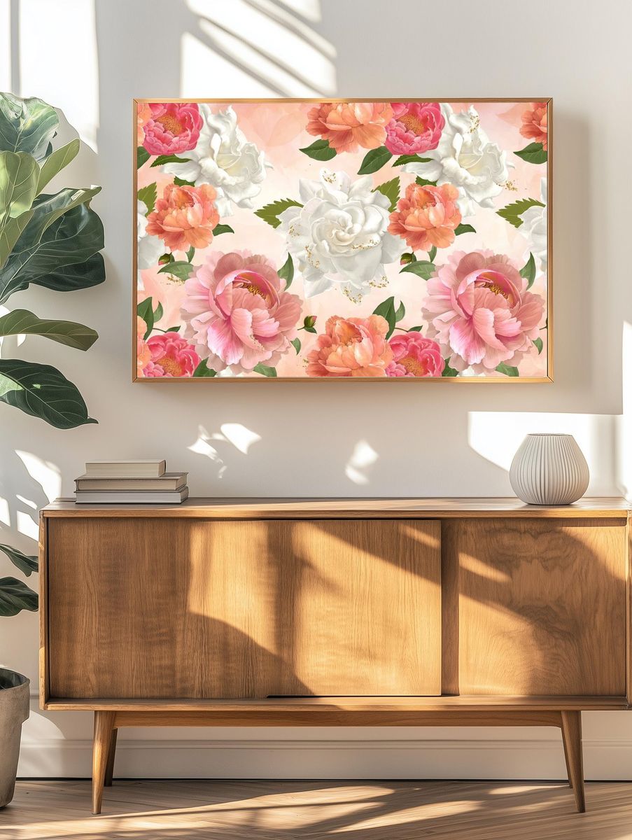 Orchid Trio — Botanical Print. — room view 3