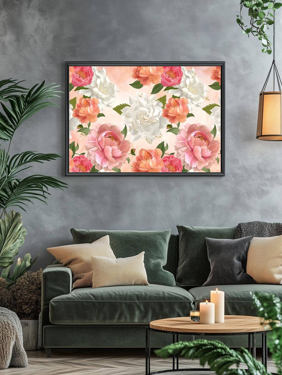 Orchid Trio — Botanical Print. — room view 4