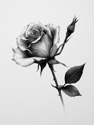 Black Rose Botanical Print.