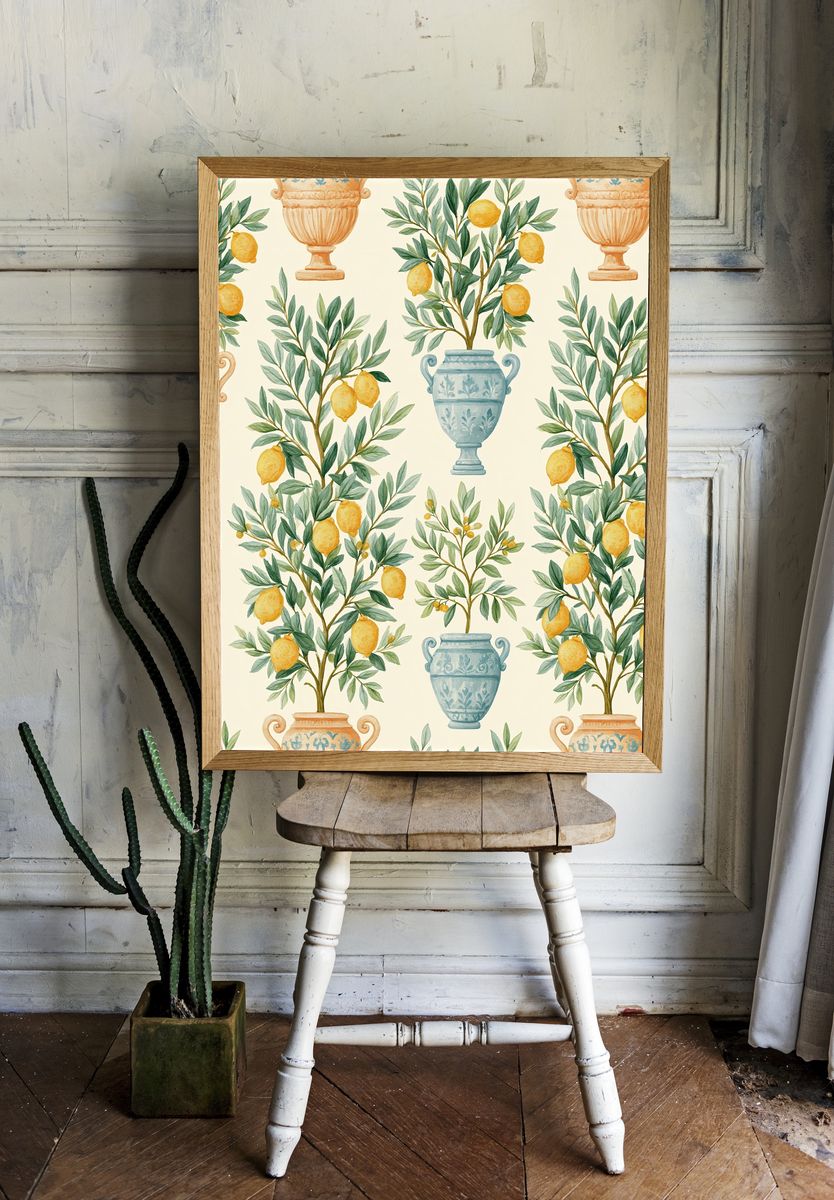 Lemon Grove Botanical Print. — room view 1