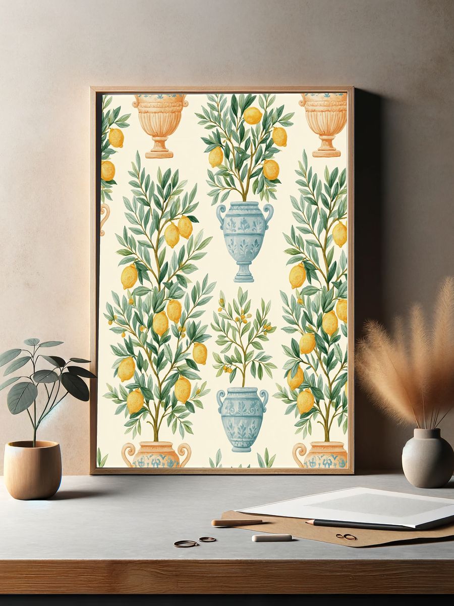 Lemon Grove Botanical Print. — room view 2