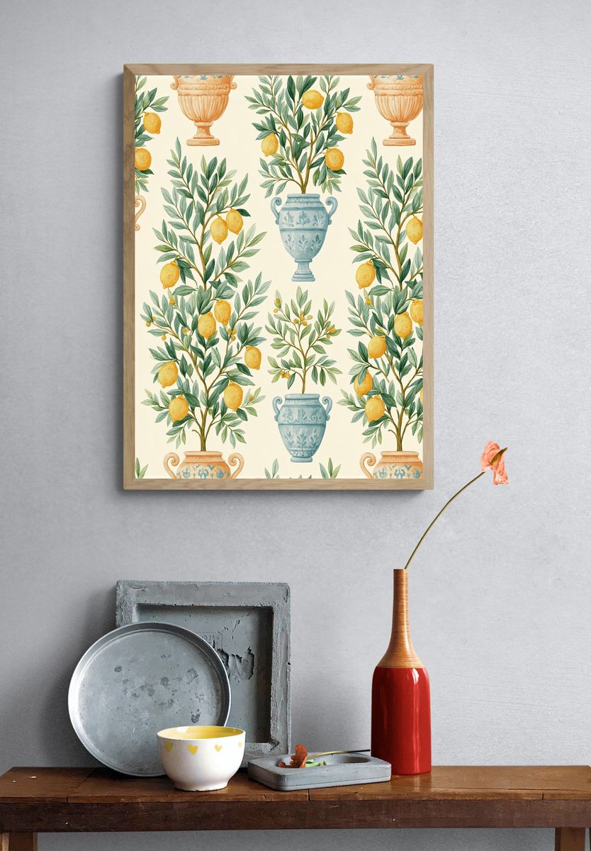 Lemon Grove Botanical Print. — room view 3