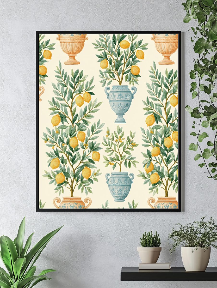 Lemon Grove Botanical Print. — room view 4