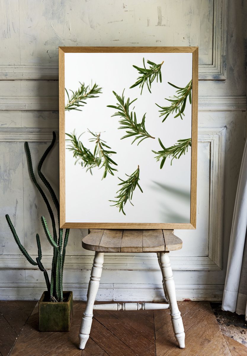 Rosemary Sprigs Botanical Print. — room view 1