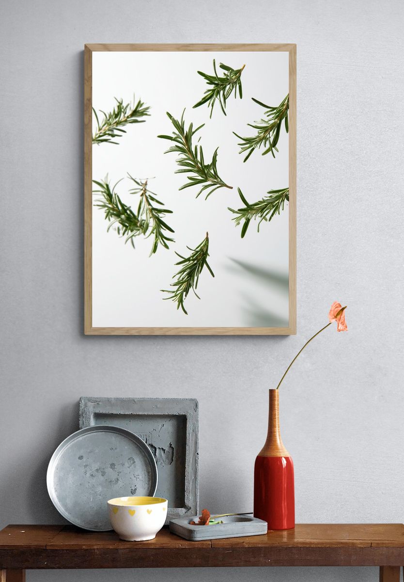 Rosemary Sprigs Botanical Print. — room view 3