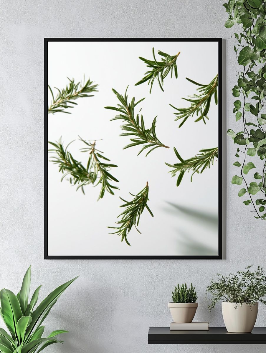 Rosemary Sprigs Botanical Print. — room view 4