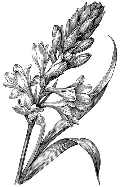 Botanical Flower Line Art Poster. poster