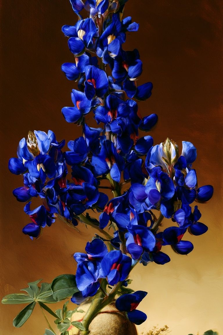 Blue Lupine Botanical Print. poster — botanical art