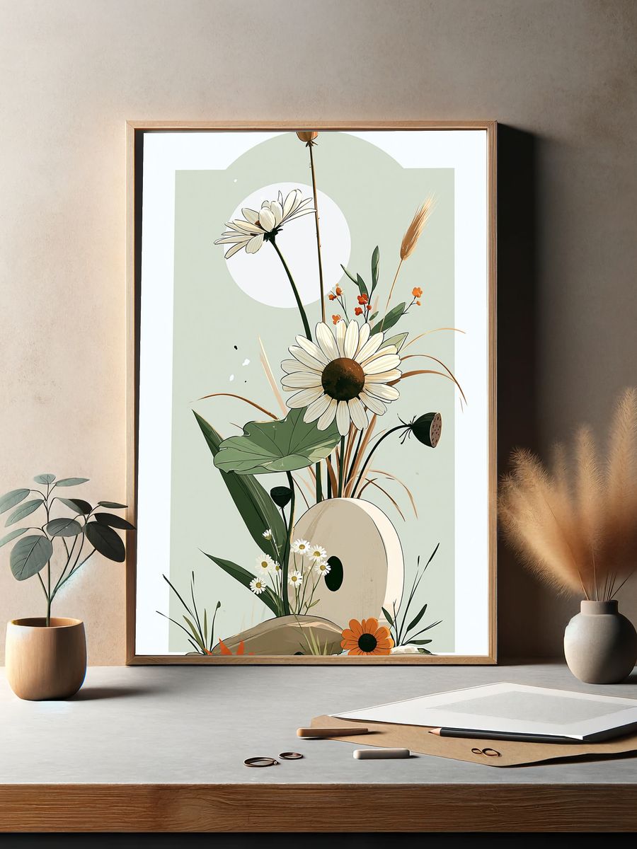 Botanical Still Life Illustration Poster. — room view 2