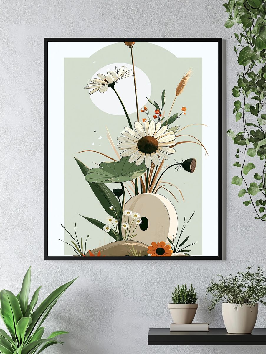 Botanical Still Life Illustration Poster. — room view 4