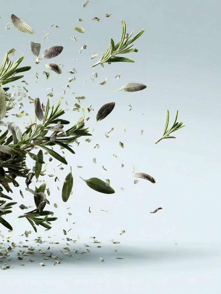 Floating Rosemary — Botanical Print. poster detail