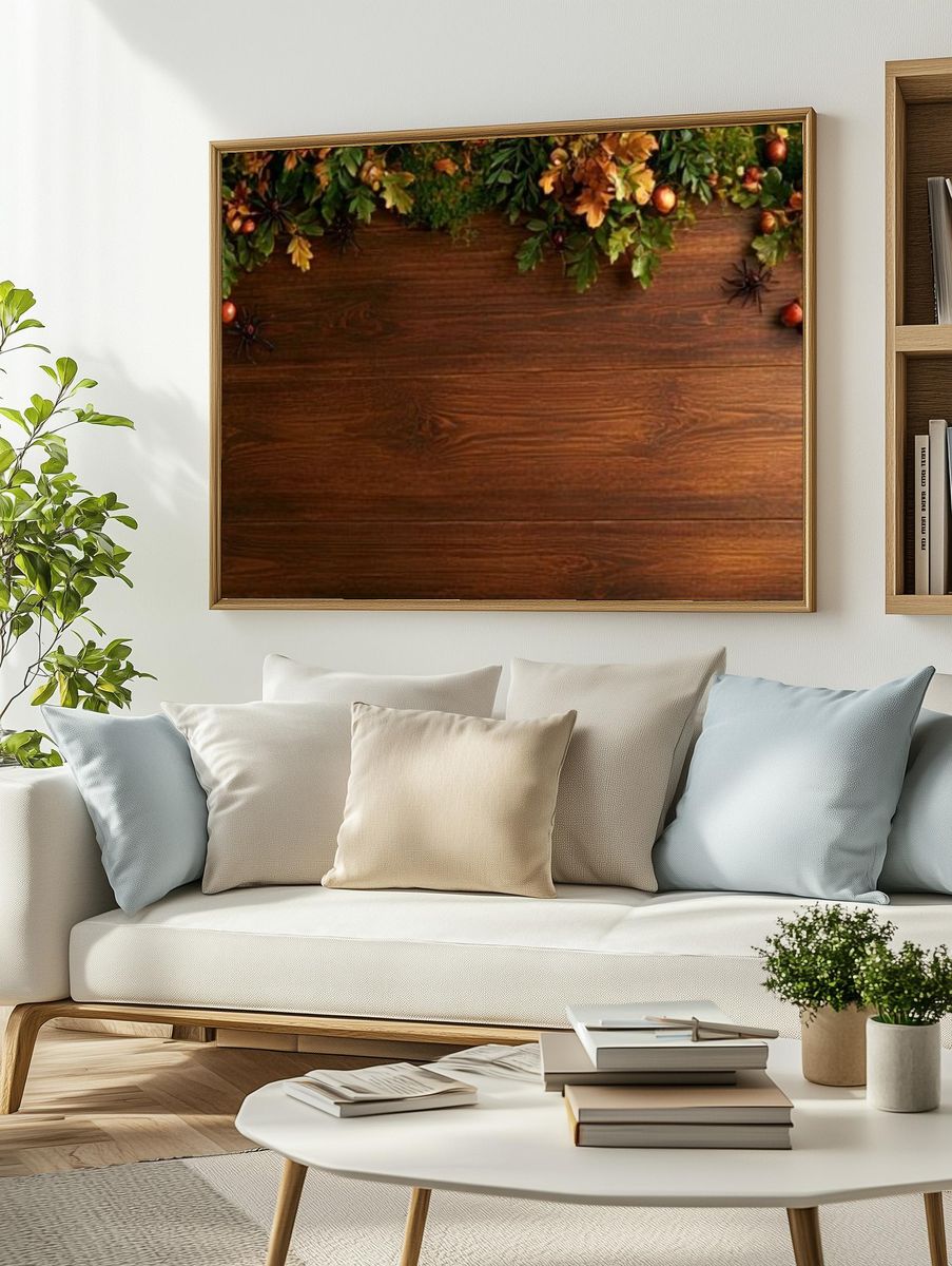 Autumn Harvest Botanical Poster. — room view 2