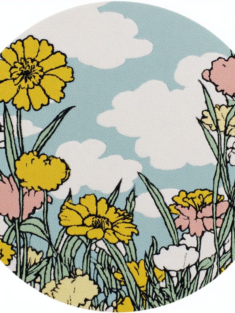 Wildflower Meadow Illustration Poster. poster detail