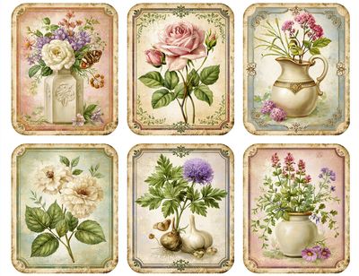 Vintage Floral Still Life Poster. poster print