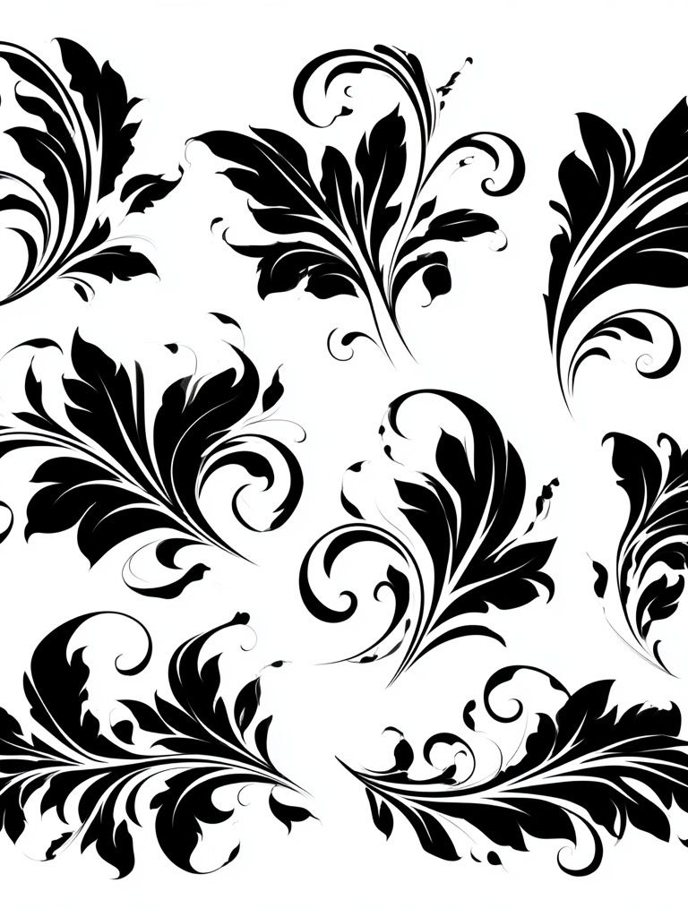 Baroque Floral Ornament Poster. poster detail