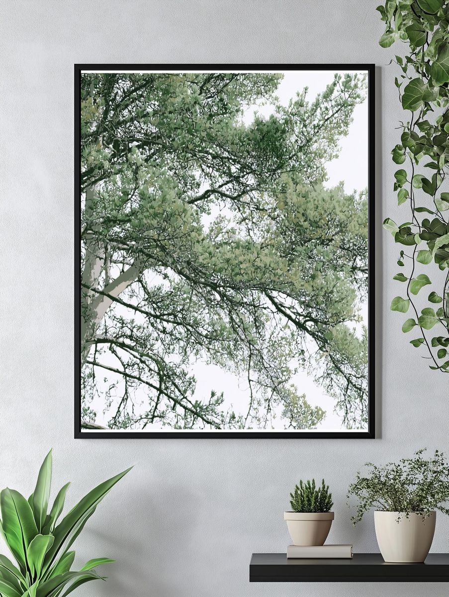 Eucalyptus Canopy Botanical Print. — room view 4