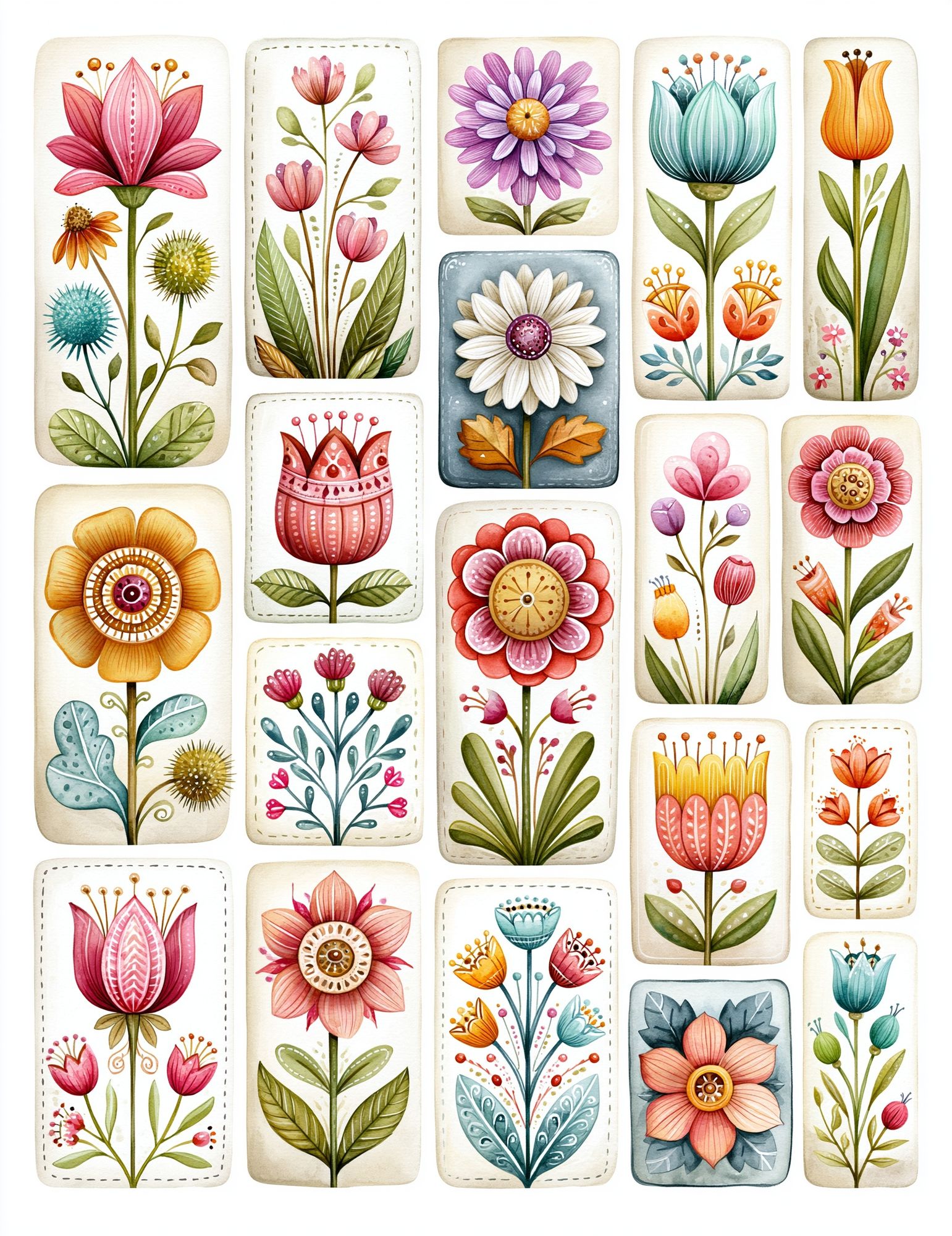 Whimsical Floral Bouquet Poster. poster detail