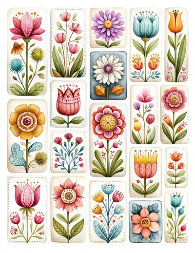 Whimsical Floral Bouquet Poster. poster