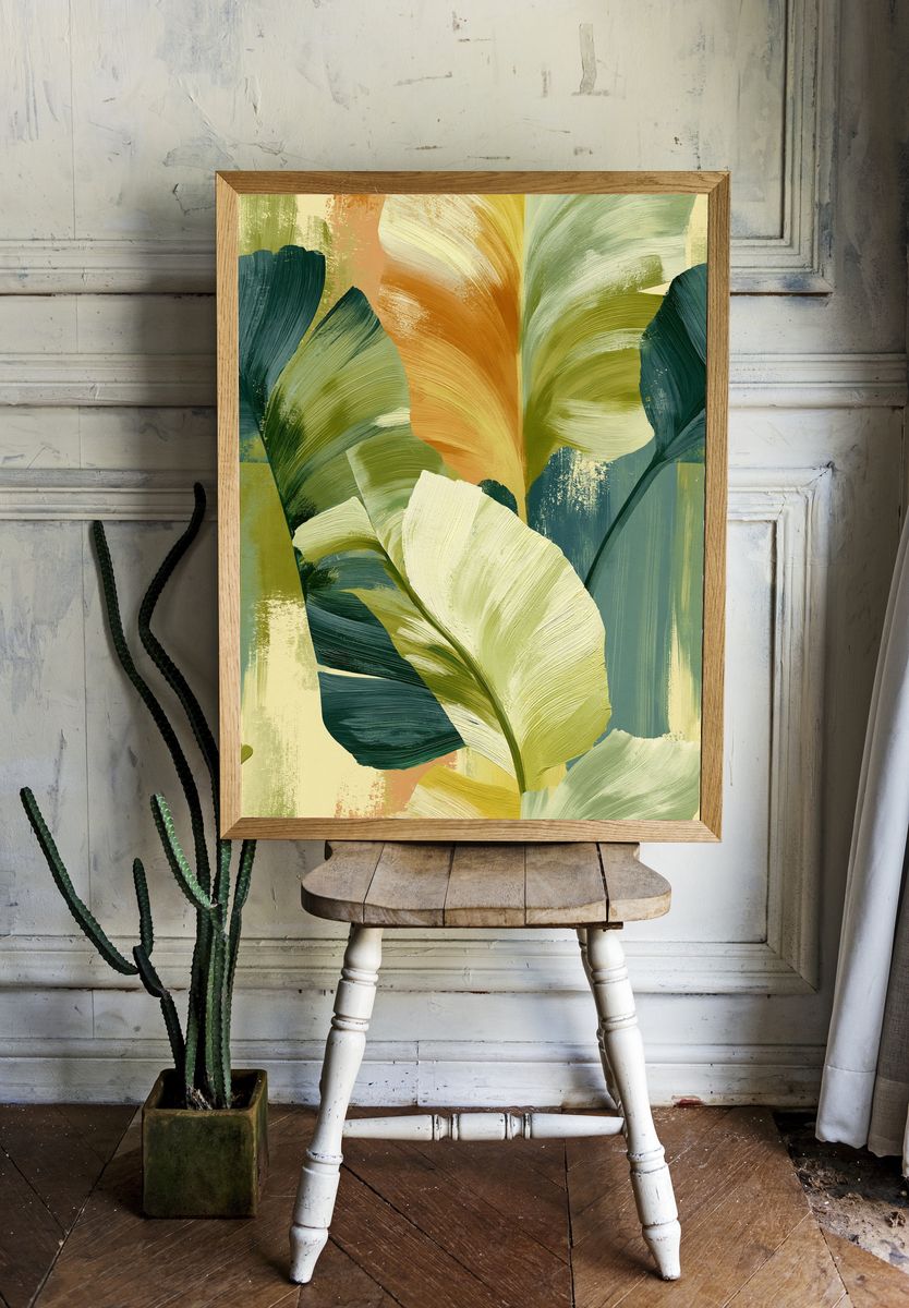 Tropical Leaf Abstract Poster. room preview