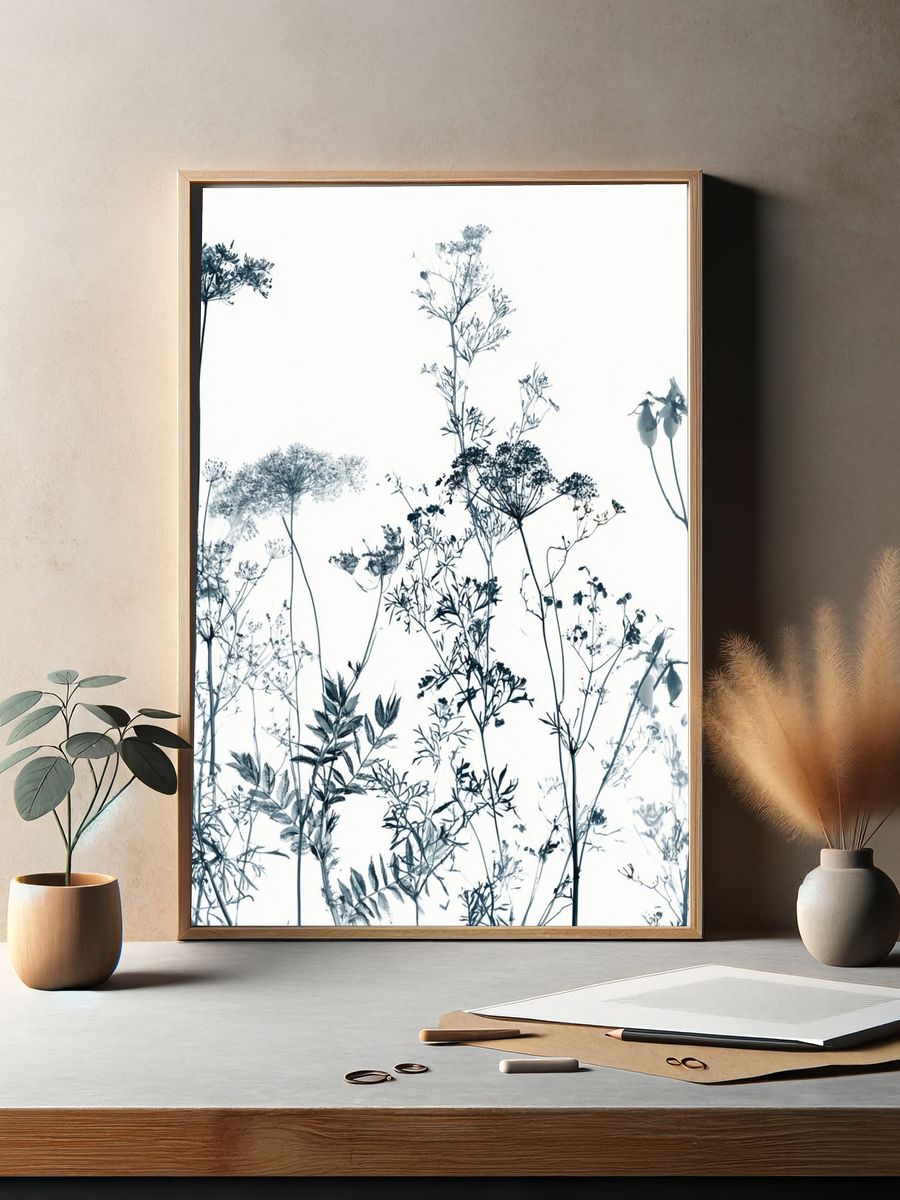 Wild Meadow Botanical Print. — room view 2