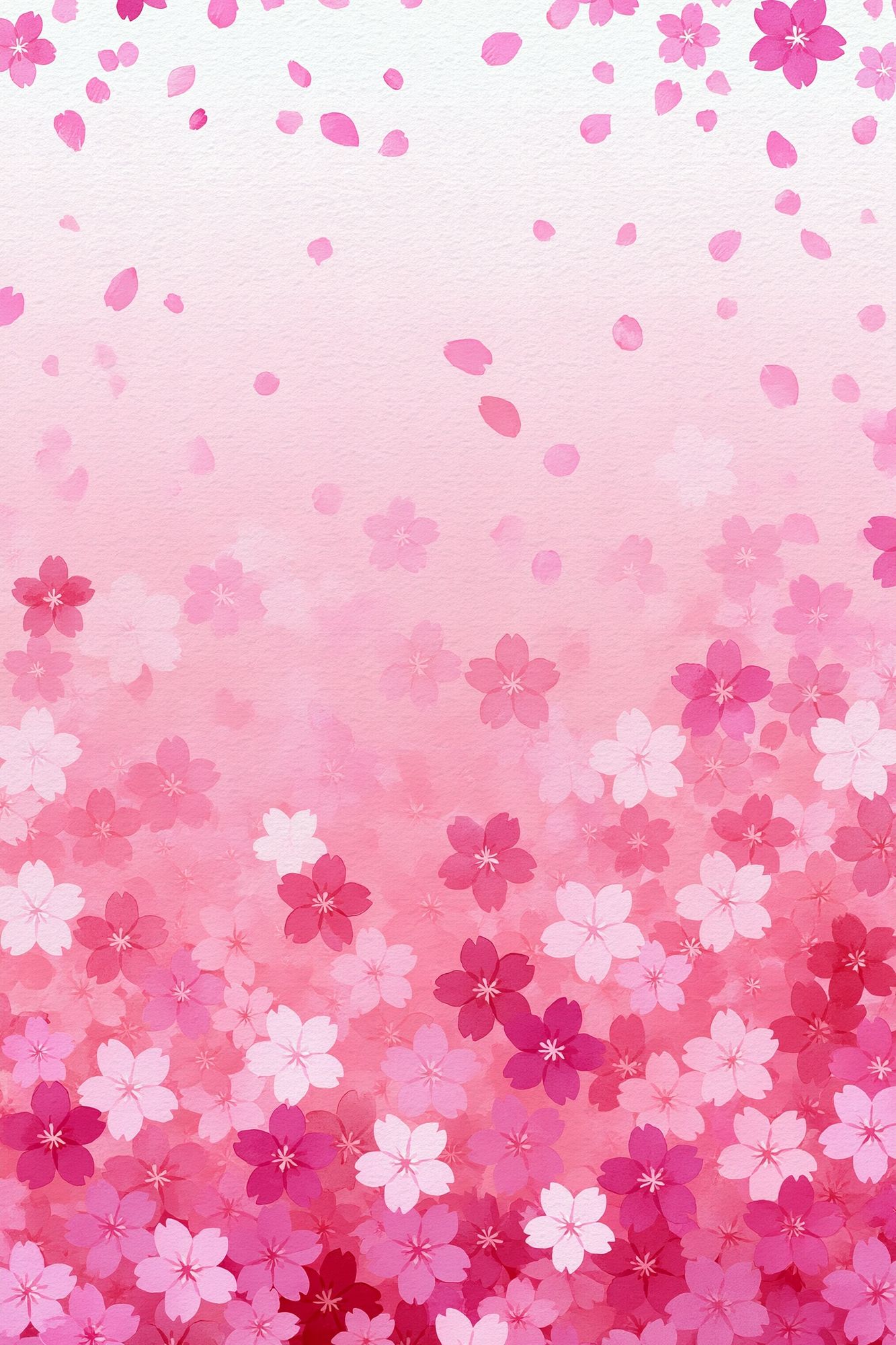 Pink Cherry Blossom Watercolor Print. poster detail
