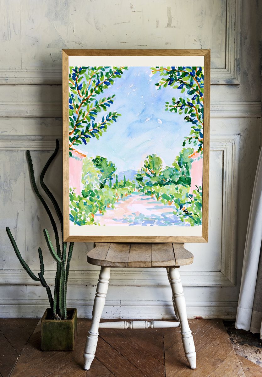 Queen Anne's Lace Botanical Print room preview
