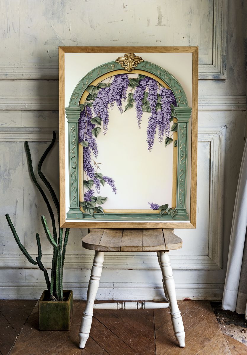 Wisteria Arch Botanical Print. — room view 1
