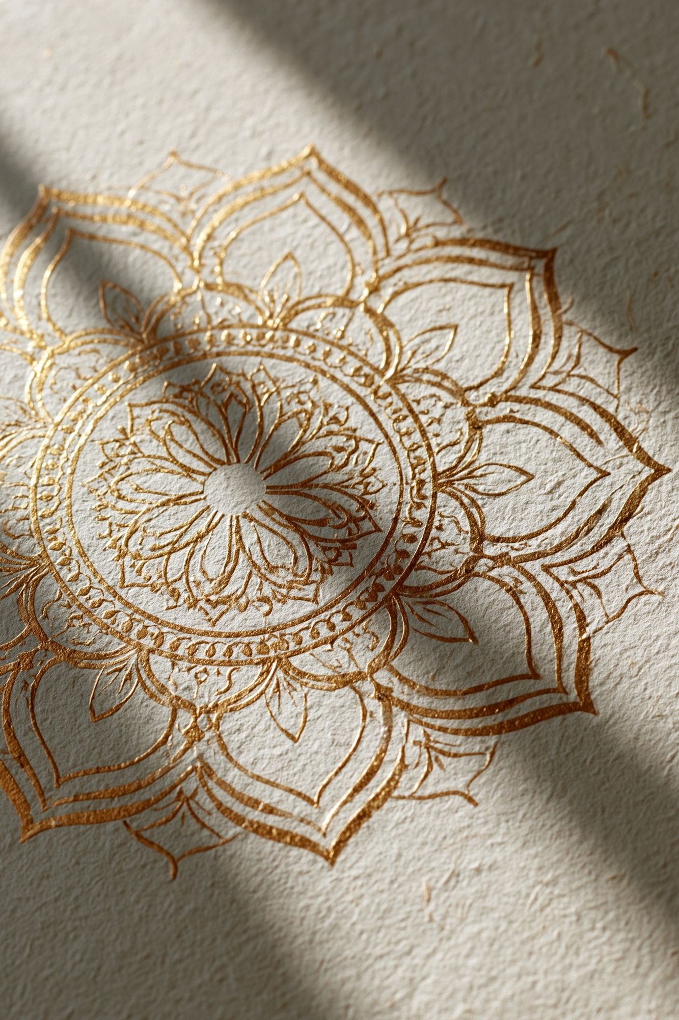 Golden Mandala Lotus Print. poster detail