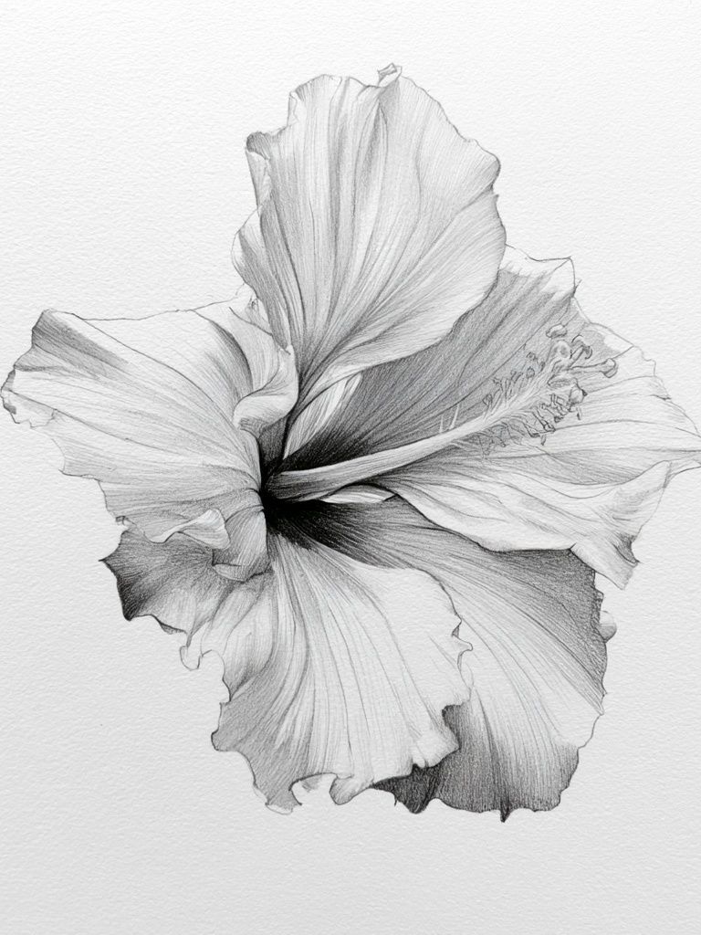 Hibiscus Bloom Botanical Print. poster — botanical art