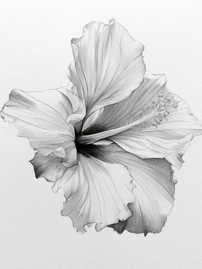 Hibiscus Bloom Botanical Print. poster