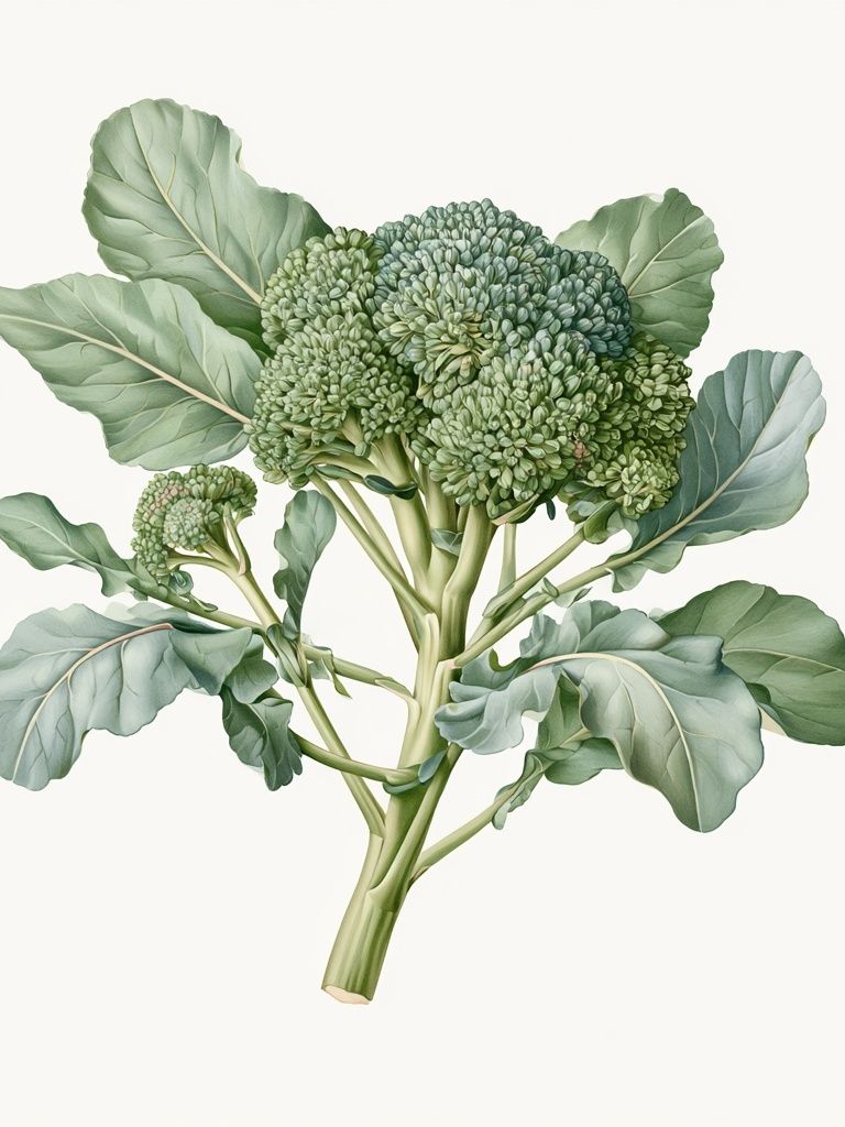 Broccoli Botanical Poster. poster — botanical art