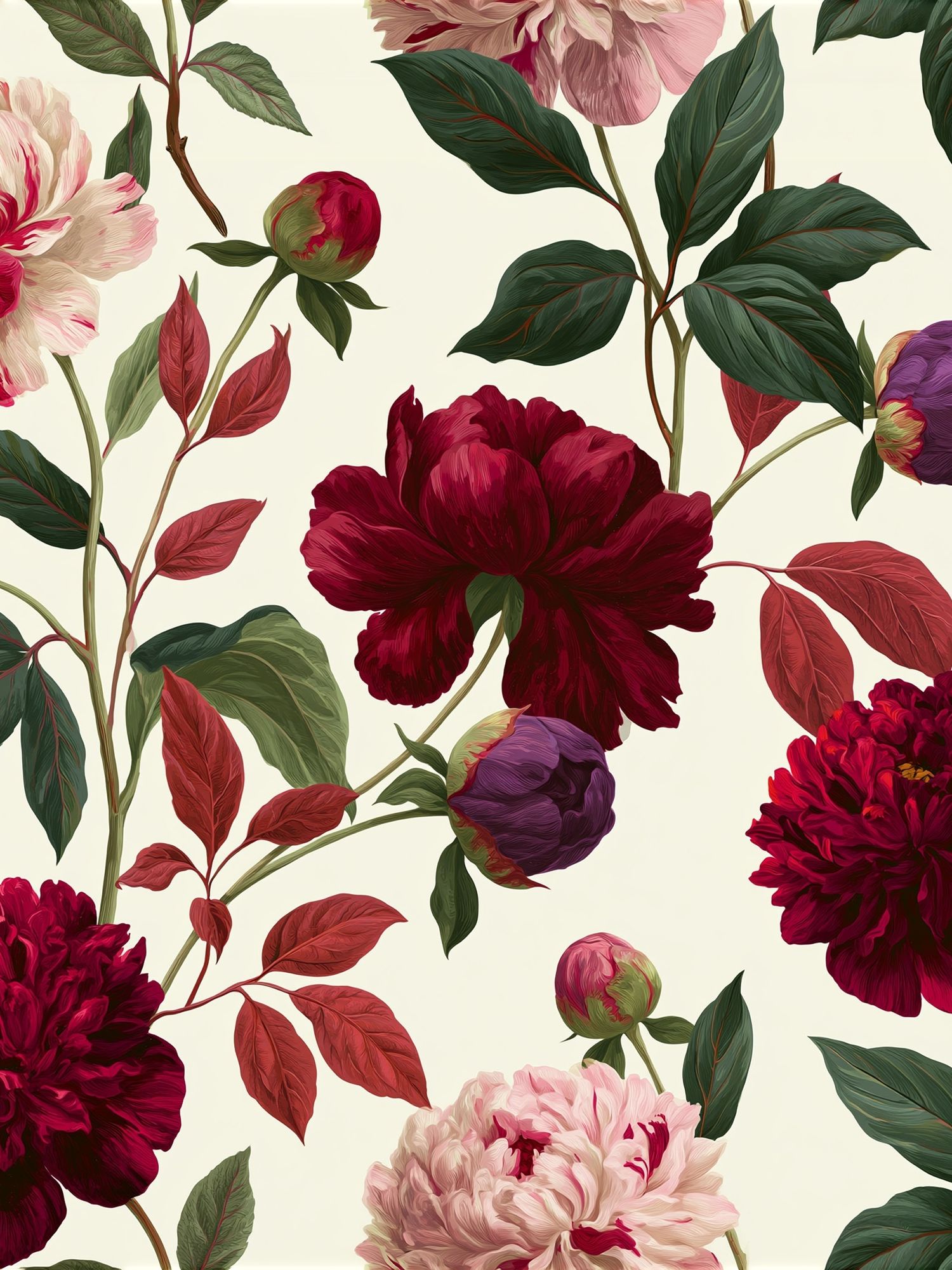 Peony Bloom Botanical Print. poster — botanical art