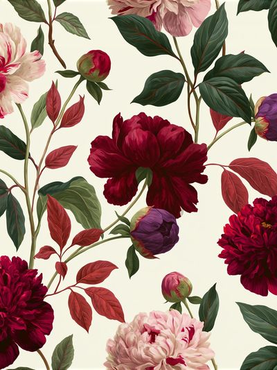 Peony Bloom Botanical Print. poster print