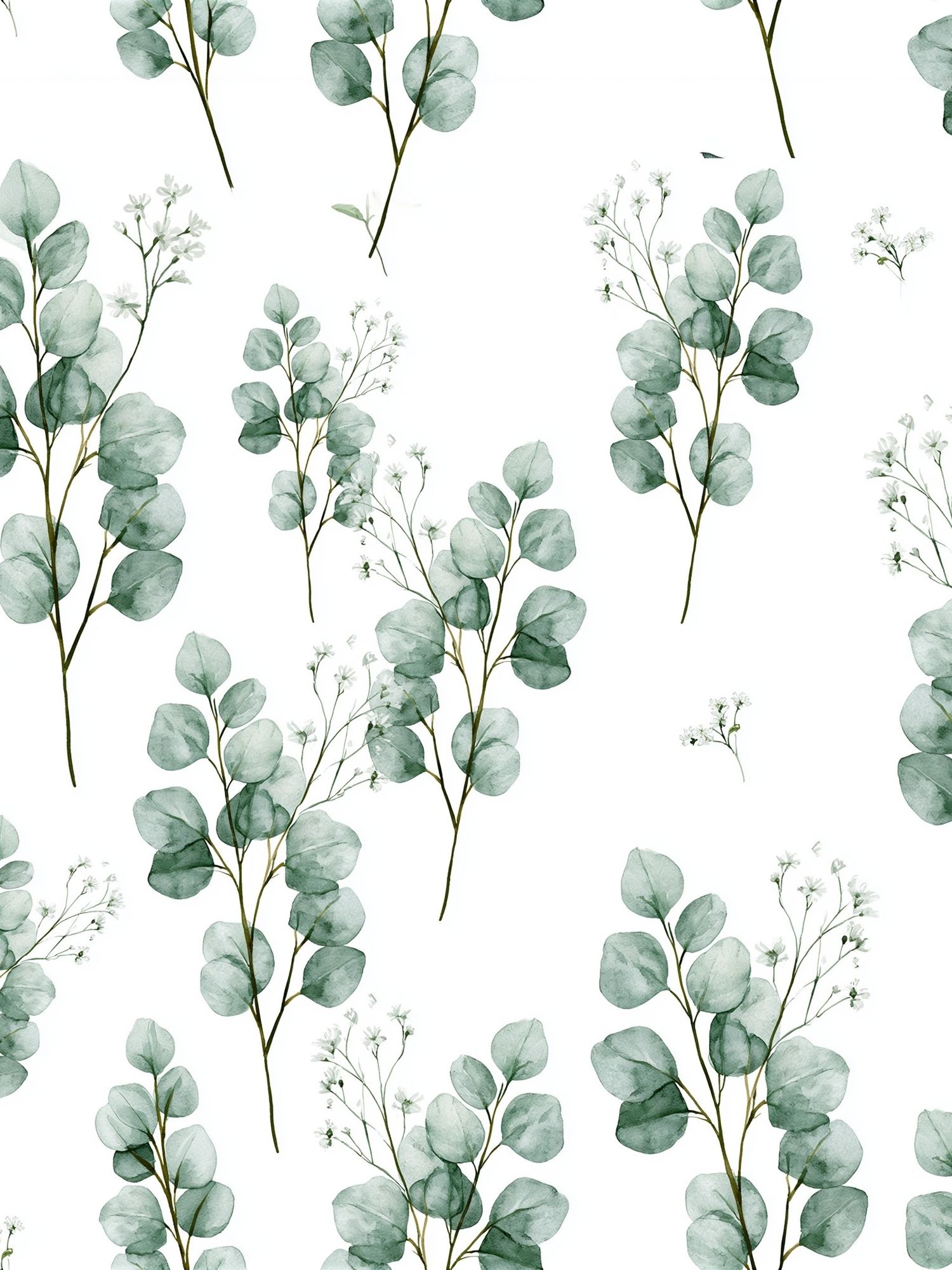 Eucalyptus Sprigs Watercolor Print. poster — botanical art